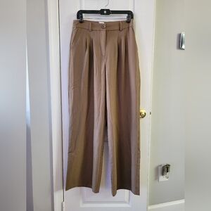 Princess Polly Archer Brown Lower Impact High Waisted Wide Leg Pants Size 8